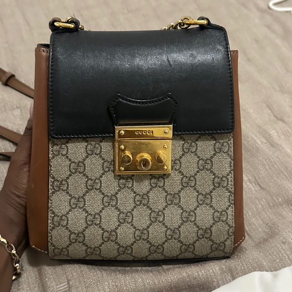 Gucci Padlock Backpack in GG Supreme canvas with leather trim - Picture 1 of 16